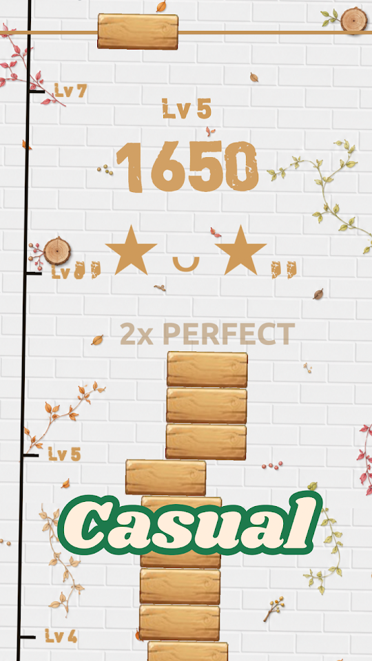 Woodland skin gameplay with wooden blocks and autumn leaves